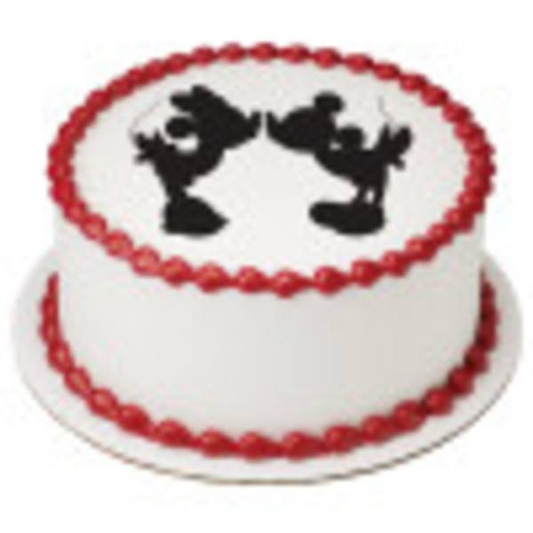 Mickey Mouse and Minnie Mouse Silhouette PhotoCake® Edible Image®