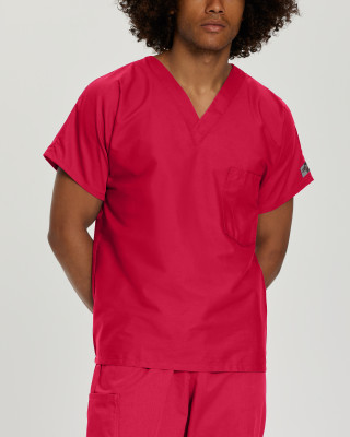 Landau Scrub Zone Unisex 1-Pocket V-Neck Scrub Top-Landau
