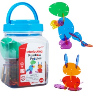 Interlocking Rainbow Pebbles Mini Jar