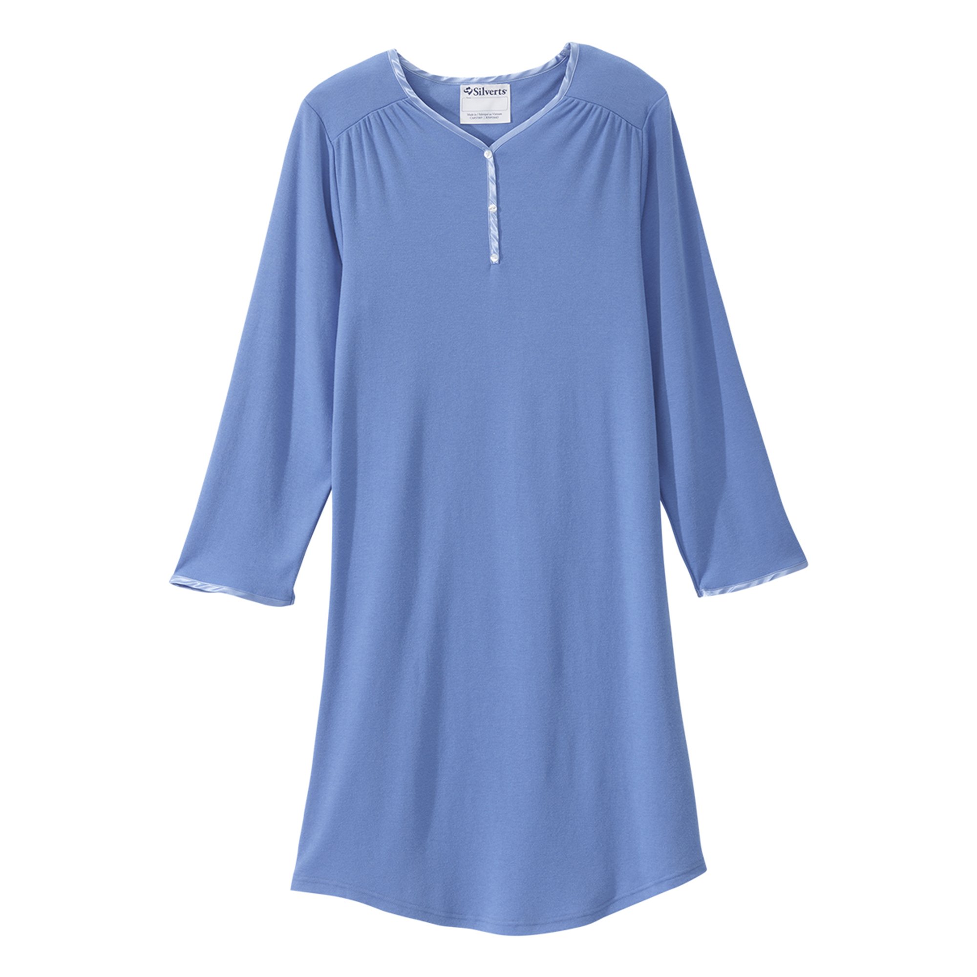 Silverts® Shoulder Snap Patient Exam Gown, Small, Blue