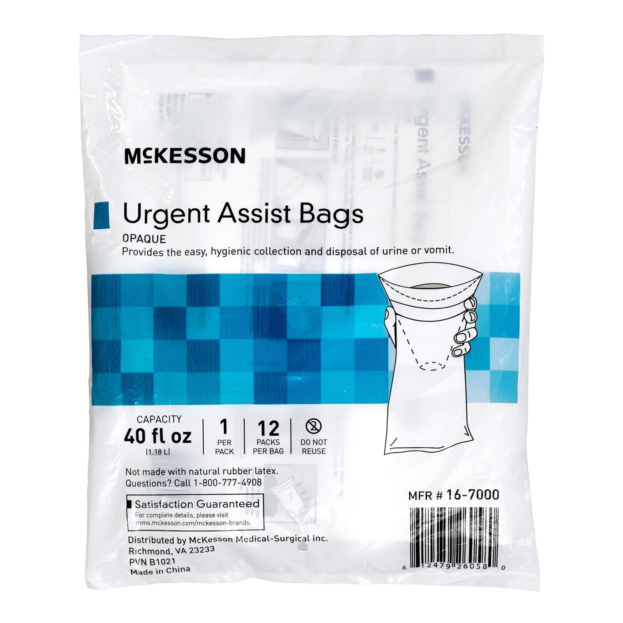 McKesson Opaque Urgent Assist/Emesis Bags