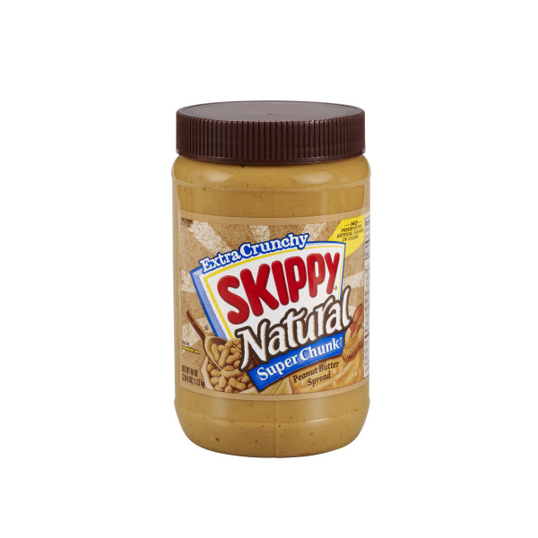 SKIPPY(r) Natural Peanut Butter Spread Super Chunk(r) , 8/40 oz . C1CB - Front Center Inner Pack (Hi Res)