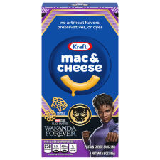 Kraft Mac & Cheese Macaroni and Cheese Dinner Black Panther: Wakanda Forever, 5.5 oz Box