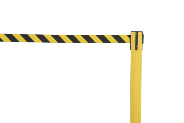 Sentry Stanchion - Yellow with Chevron belt 5