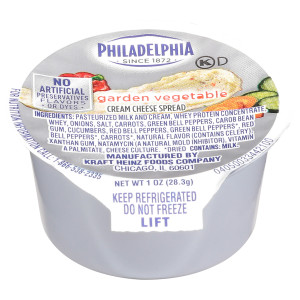 PHILADELPHIA Garden Vegetable Cream Cheese Spread, 1 oz. Cup (Pack of 100) image