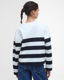 Faye Striped Sweatshirt Cloud/Navy Stripe