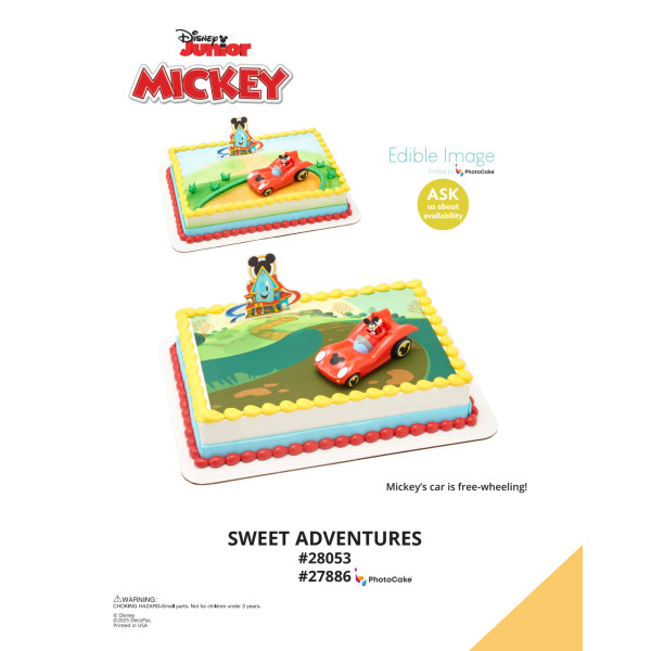Disney Mickey Mouse Funhouse Sweet Adventures The Magic of Cakes® PhotoCake® Enhanced Background and Icing Page