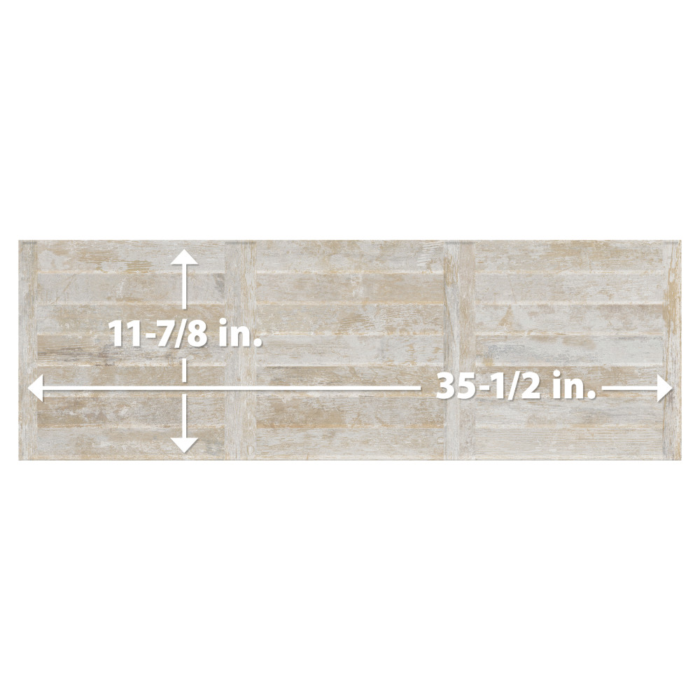 Habanera Decor Beige 11-7/8 in. x 35-1/2 in. Ceramic Wall Tile