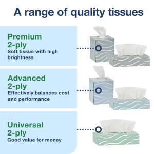 Tork, Advanced Soft, Facial Tissue, 2 ply, White