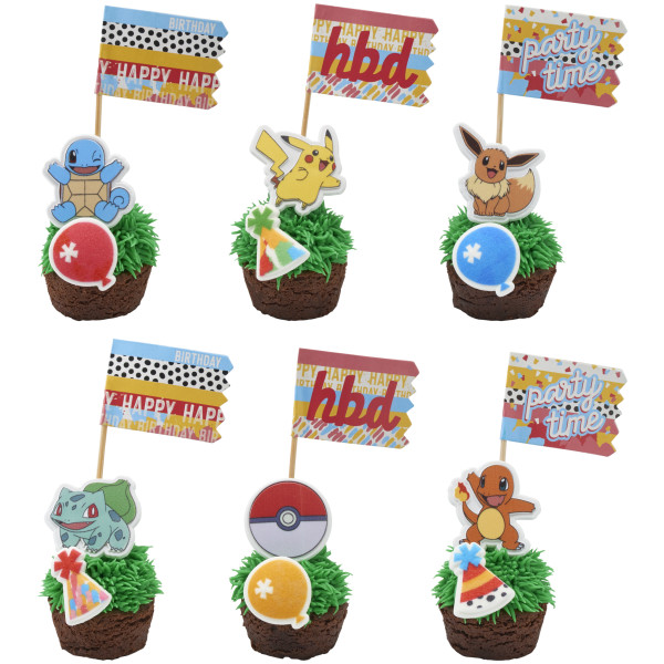 Pokémon Characters Cupcake Rings