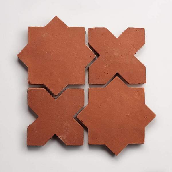 belgian reproduction | flemish red | terracotta | star + cross (bundle) 