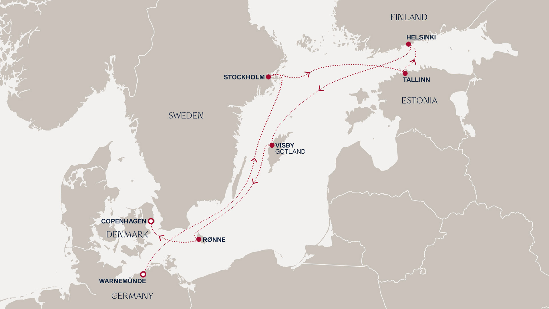 Itinerary map