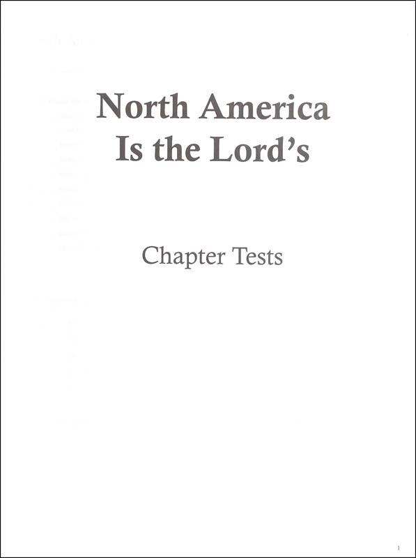 Social studies 500 north america chapter tests