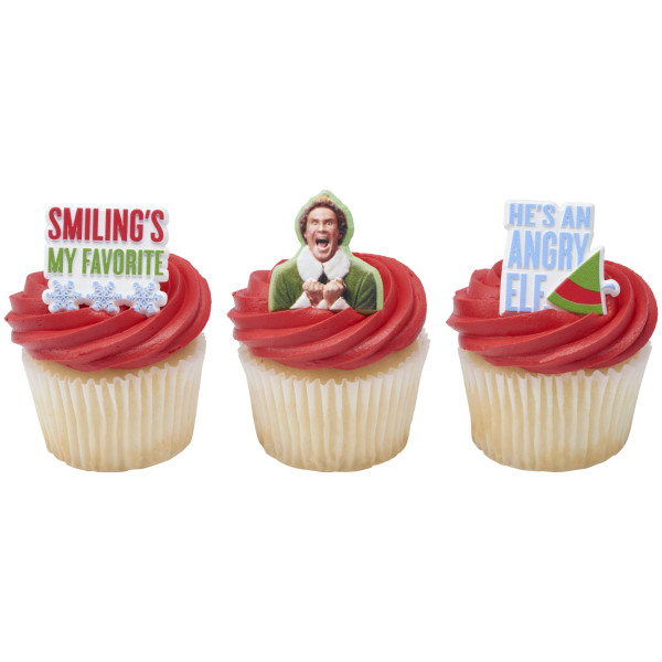 Elf 'Smiling's My Favorite' Cupcake Rings