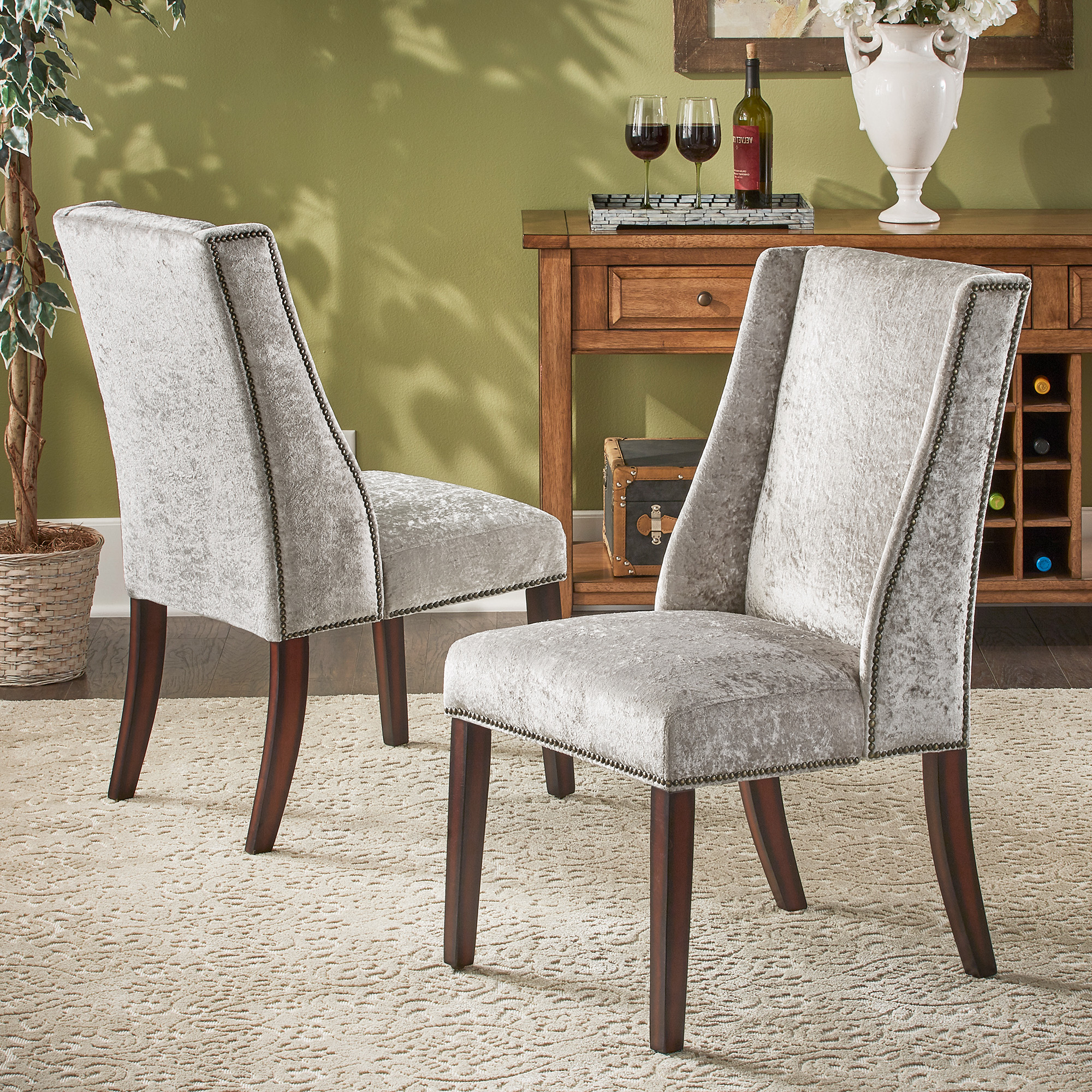 Wingback Dining Chairs (Set of 2)