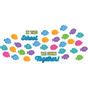 Seas the Day We Swim Together Mini Bulletin Board Set, 36 Pieces