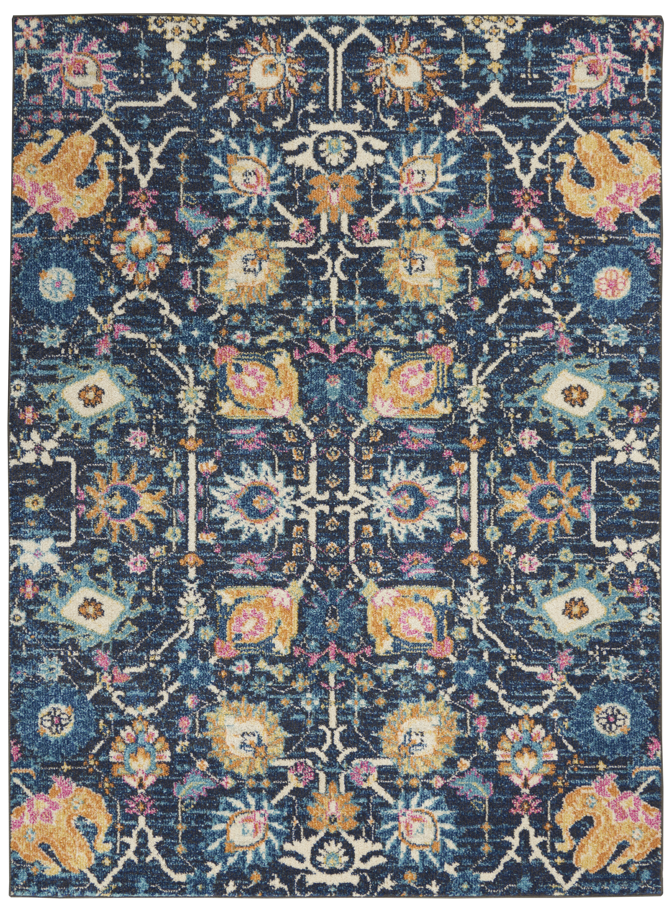 Nourison Passion 5'3" x 7'3" Navy Bohemian Indoor Rug