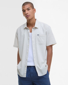 Pigment Dye Slub Short-Sleeved Shirt Oatmeal