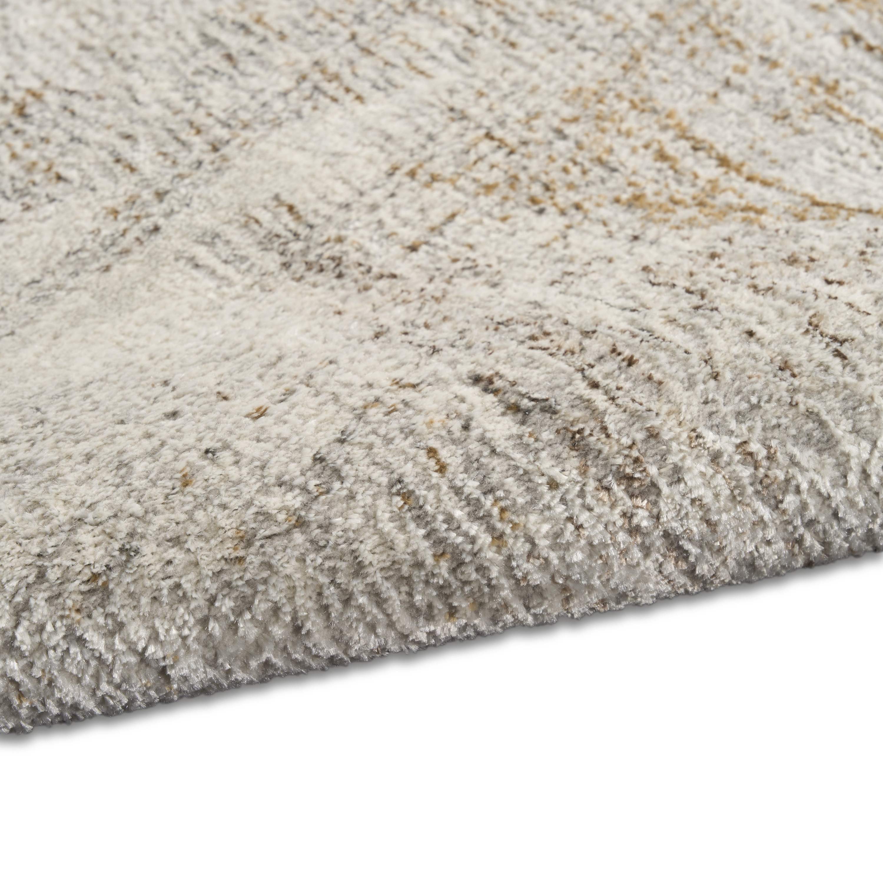 Calvin Klein CK073 Compass 5'3" x 7'3" Ivory Multicolor Modern Indoor Rug