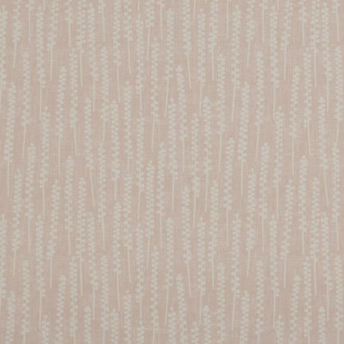 Wallpaper with repeating vertical dotted botanical stems (white) covering the frame; on a soft dusty-pink, subtly textured linen background, evenly lit close-up with no other visible elements.