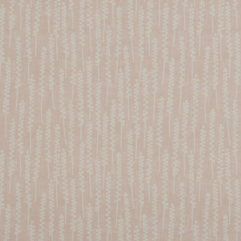 Wallpaper with repeating vertical dotted botanical stems (white) covering the frame; on a soft dusty-pink, subtly textured linen background, evenly lit close-up with no other visible elements.