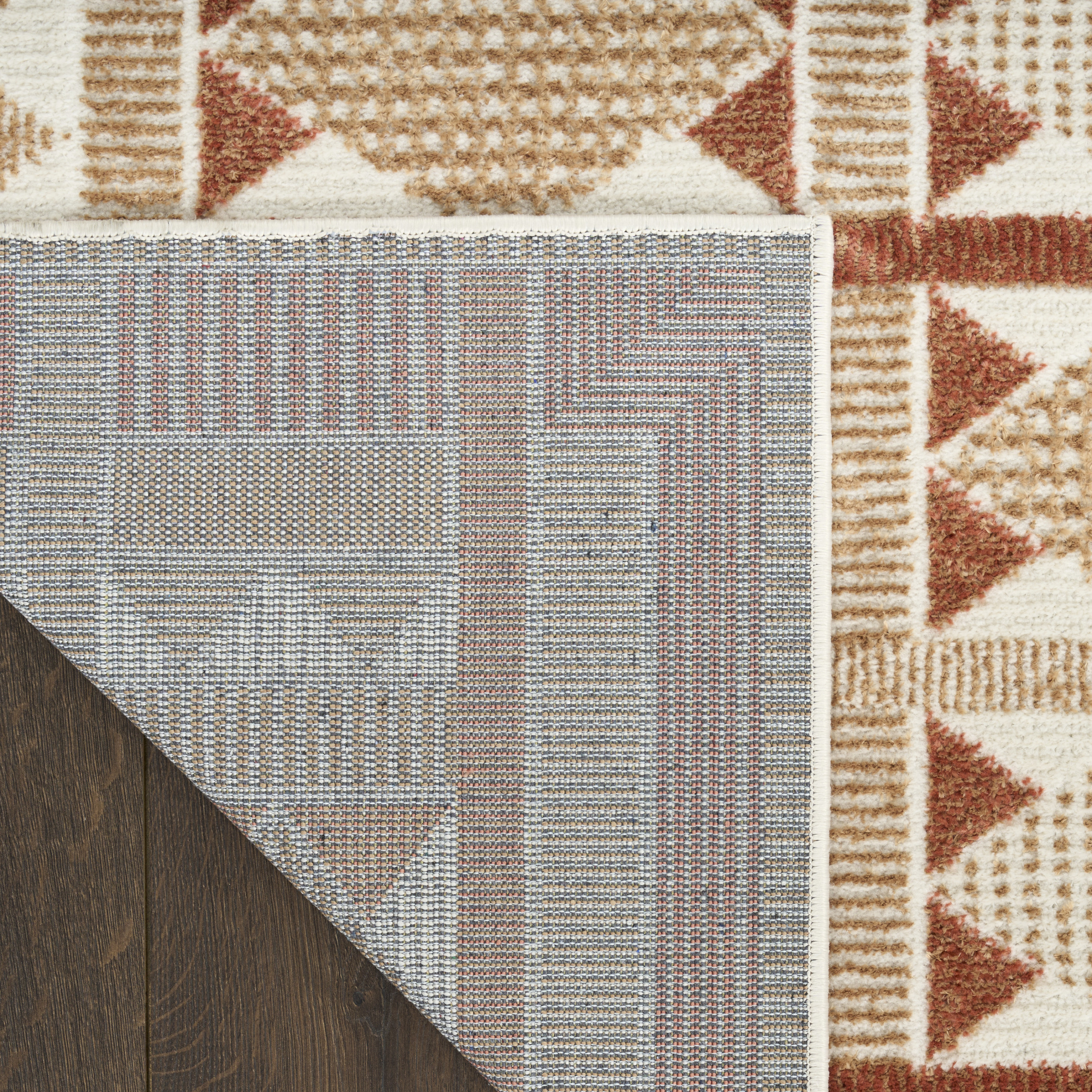 Nourison Nordic 5' x 7' Rust Modern Indoor Rug