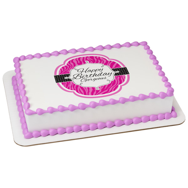 Happy Birthday Gorgeous PhotoCake® Edible Image®