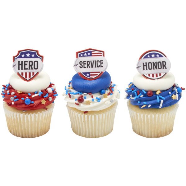 Patriotic Heroes Cupcake Rings