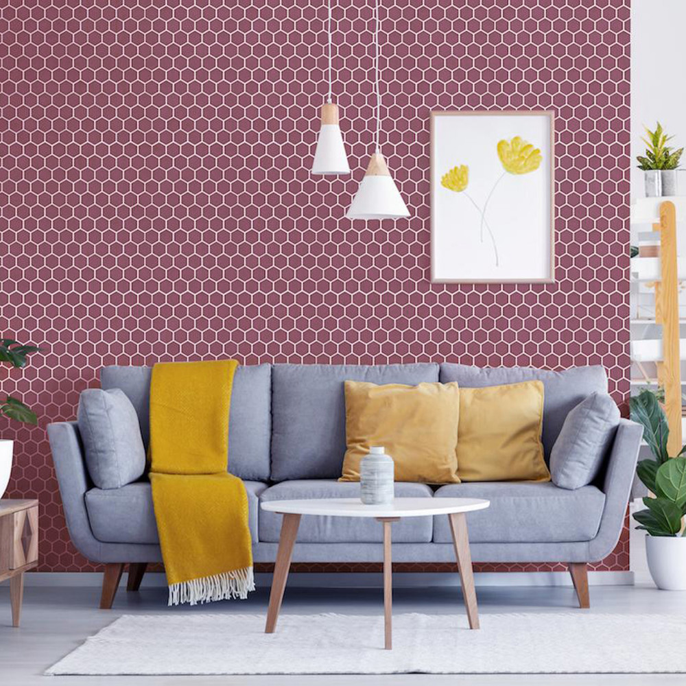 Tribeca 2″ Hex Glossy Blush 11-1/8 in. x 12-5/8 in. Porcelain Mosaic Tile