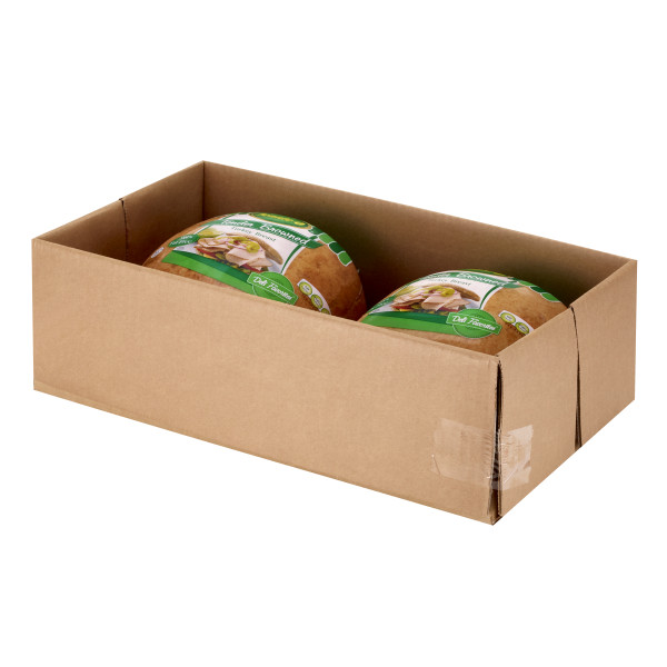 JENNIE-O(r) DELI FAVORITES(r) Tender Oil Browned Turkey Breast, 2pc . C1RM - Front Right Open Case (Hi Res)