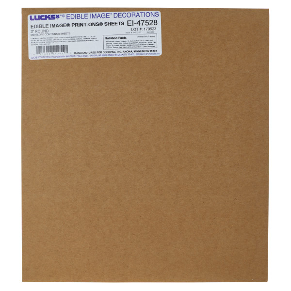 Lucks Copy Confection® Print-Ons®, 3" Circles Copy Confection® Edible Paper