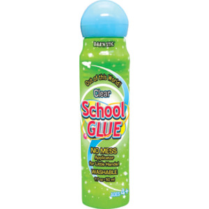 Dab'N Stic Non-Toxic Odorless School Glue, 1.75 oz Bottle, Dries Clear, Pack of 6