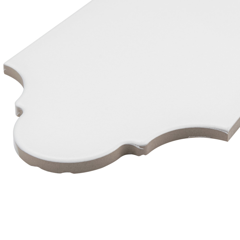 Textile Basic Provenzal White 6-1/4 in. x 12-3/4 in. Porcelain Floor and Wall Tile