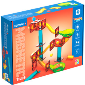 Magnetic Tiles Construction Set, Marble Run, 45 Pieces