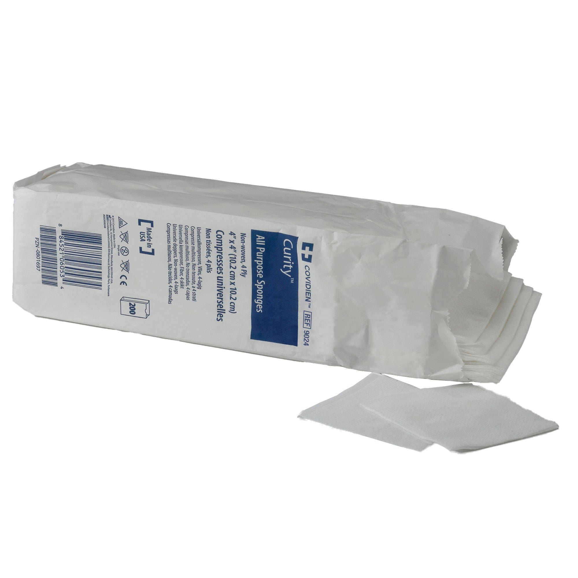 Curity™ Nonwoven Sponge, 2 x 2 Inch, Three-Ply