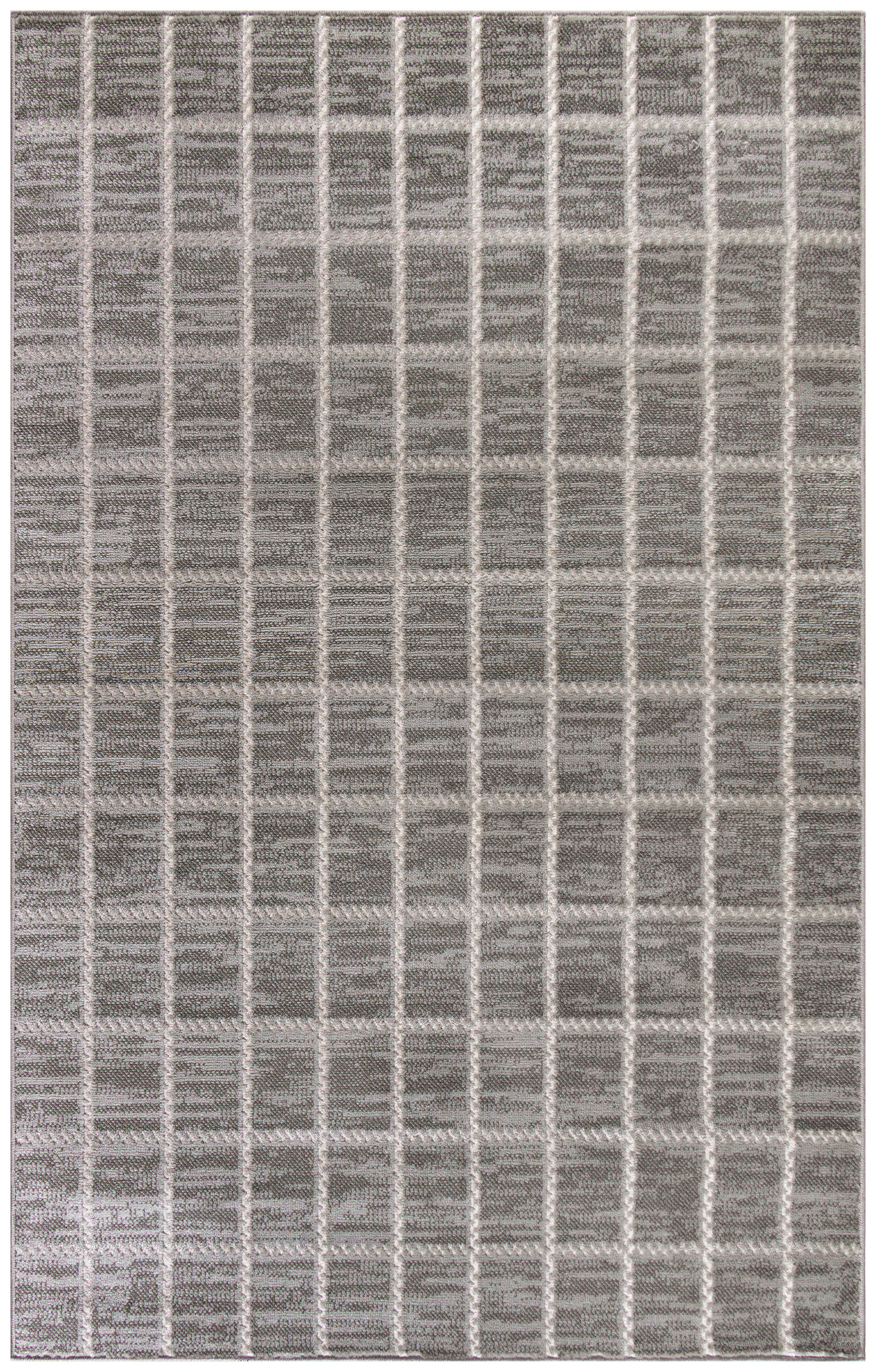 Nourison Serenity Home 3'11" x 5'11" Grey Ivory Modern Indoor Rug