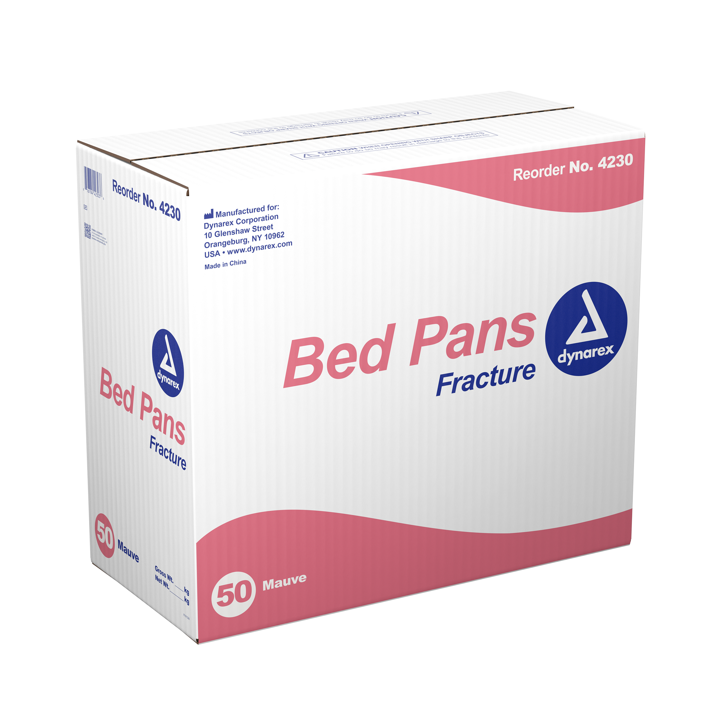 Bed Pans Fracture Mauve - 50/Cs