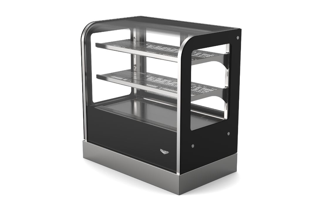 36-inch-wide 120-volt cubed-glass countertop Refrigerated deli display case with rear access