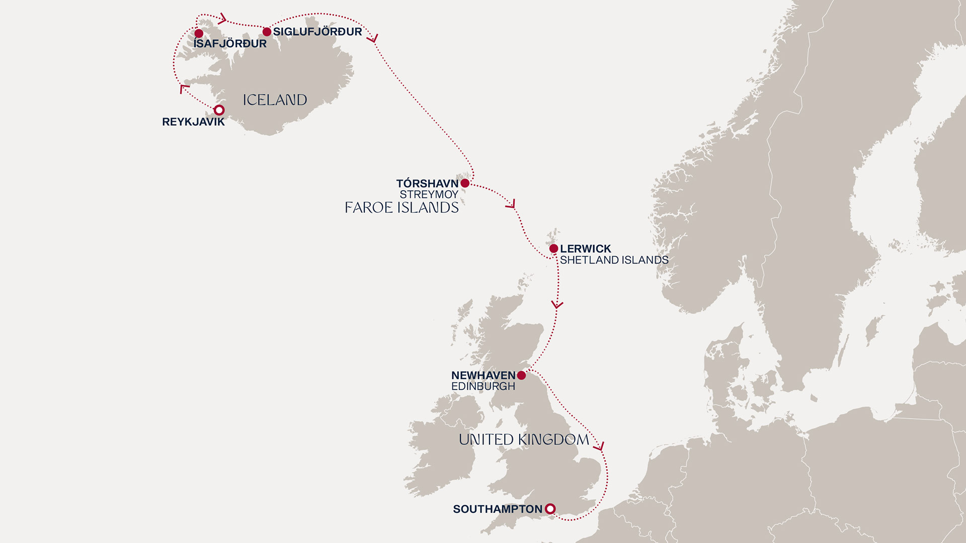 Itinerary map