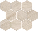 Reign Vein Cream 11×13 Hexagon Mosaic Matte Rectified