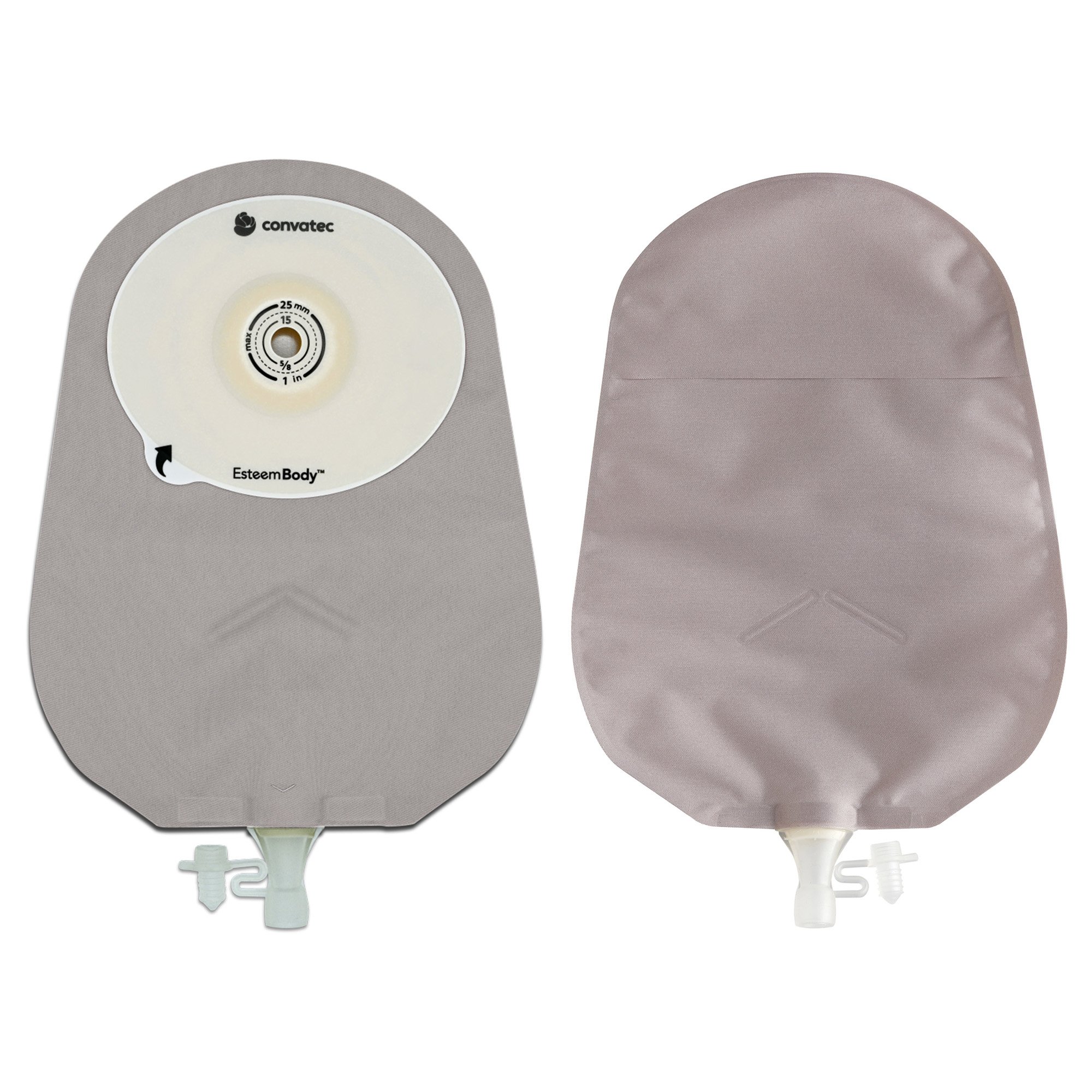 Esteem Body™ Soft Convex One-Piece Urostomy Pouch, Cut to Fit Stomas 10 – 35 mm