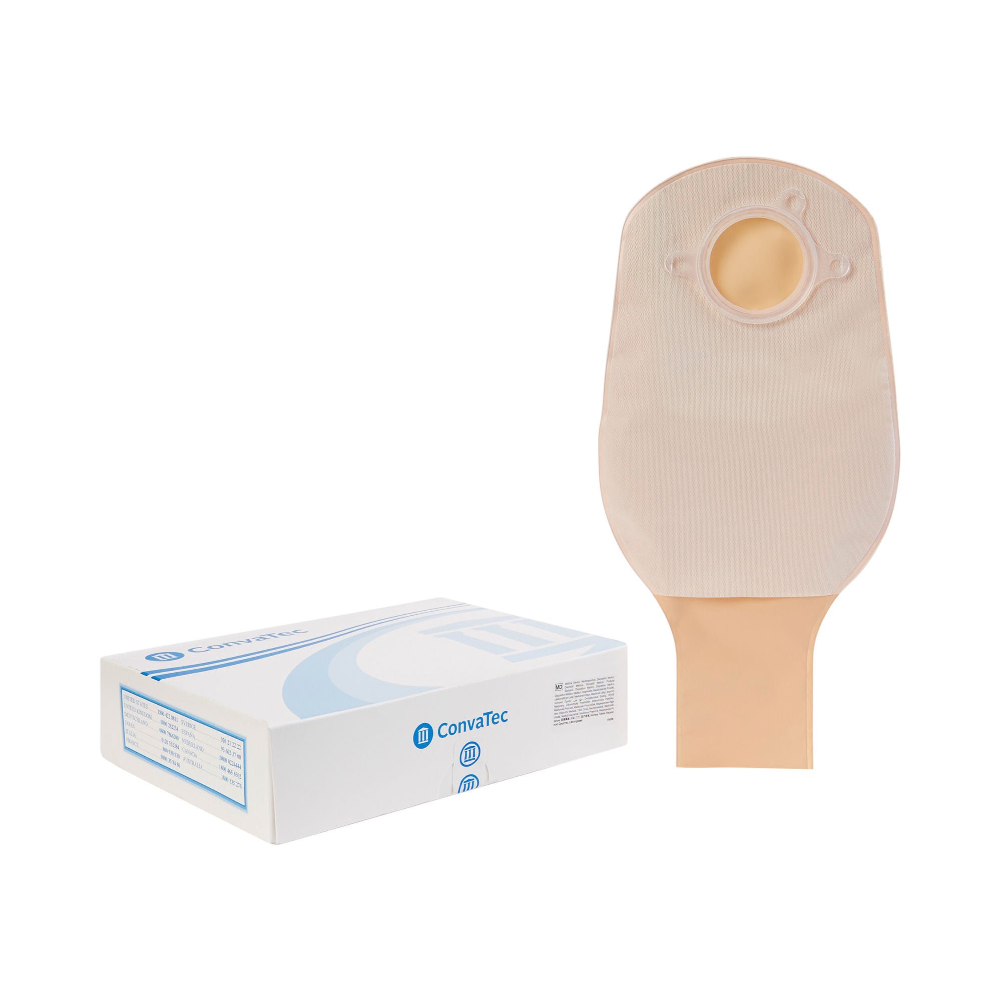 Sur-Fit Natura® Two-Piece Opaque Colostomy Pouch, 12-Inch Length, 1¾ Inch Flange