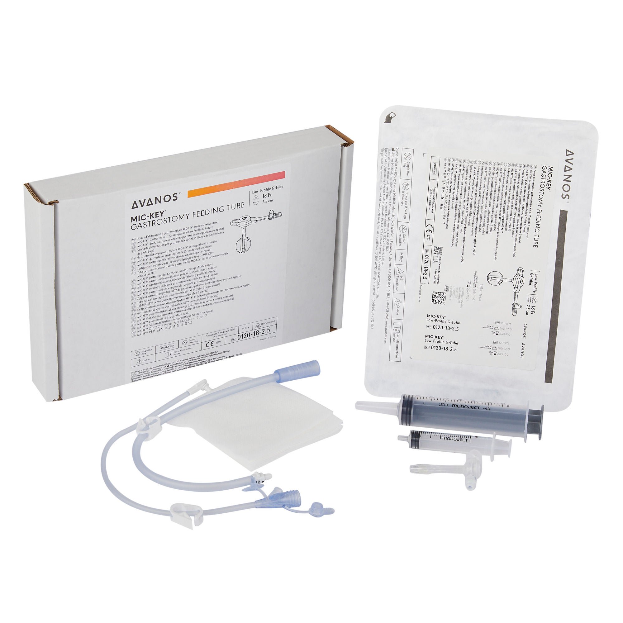 Mic-Key® Low Profile Gastrostomy Tube Kit, 18 Fr., 2.5 cm Tube