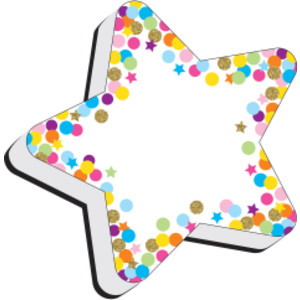 Magnetic Whiteboard Eraser, Star Confetti
