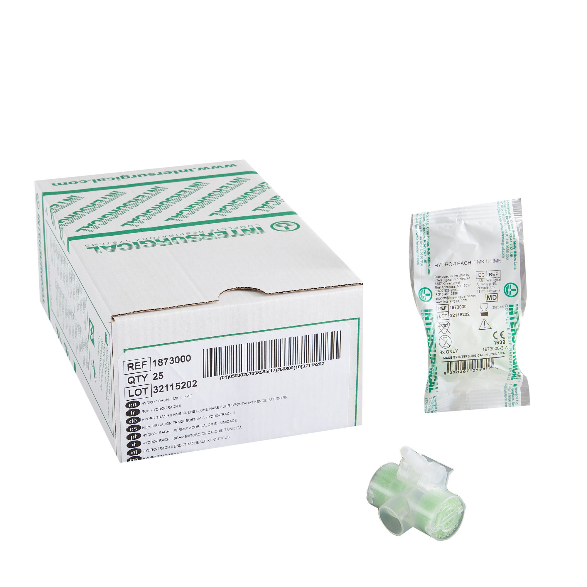 Intersurgical TRACH, HYDRO-TRACH T MK.II HME& 02 PORT (100/CS)