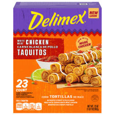 Delimex White Meat Chicken Corn Taquitos, 23 ct Box