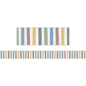 Classroom Cottage Stripes Straight Border Trim, 35 Feet
