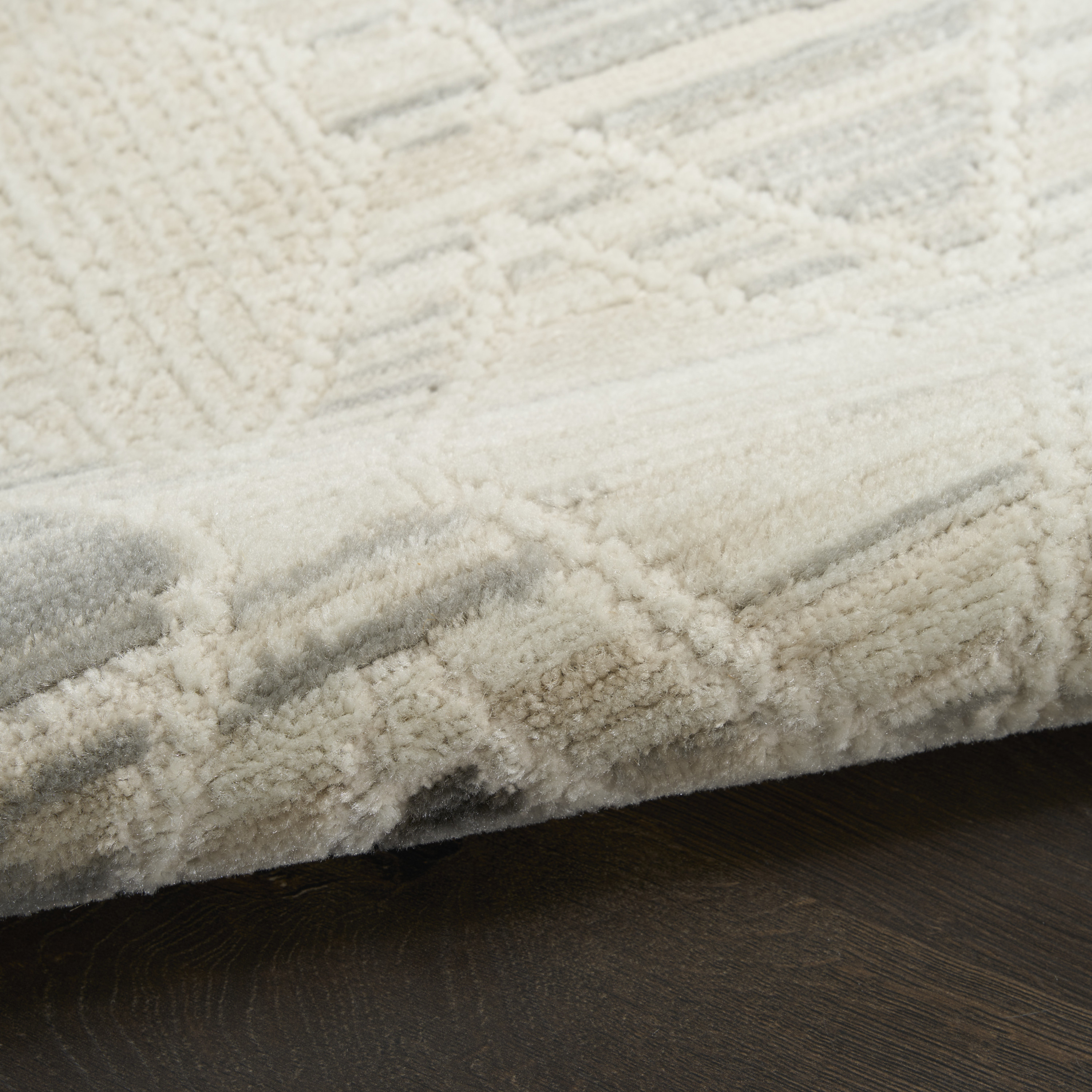 Nourison Serenity Home 6' x 9' Beige Grey Modern Indoor Rug
