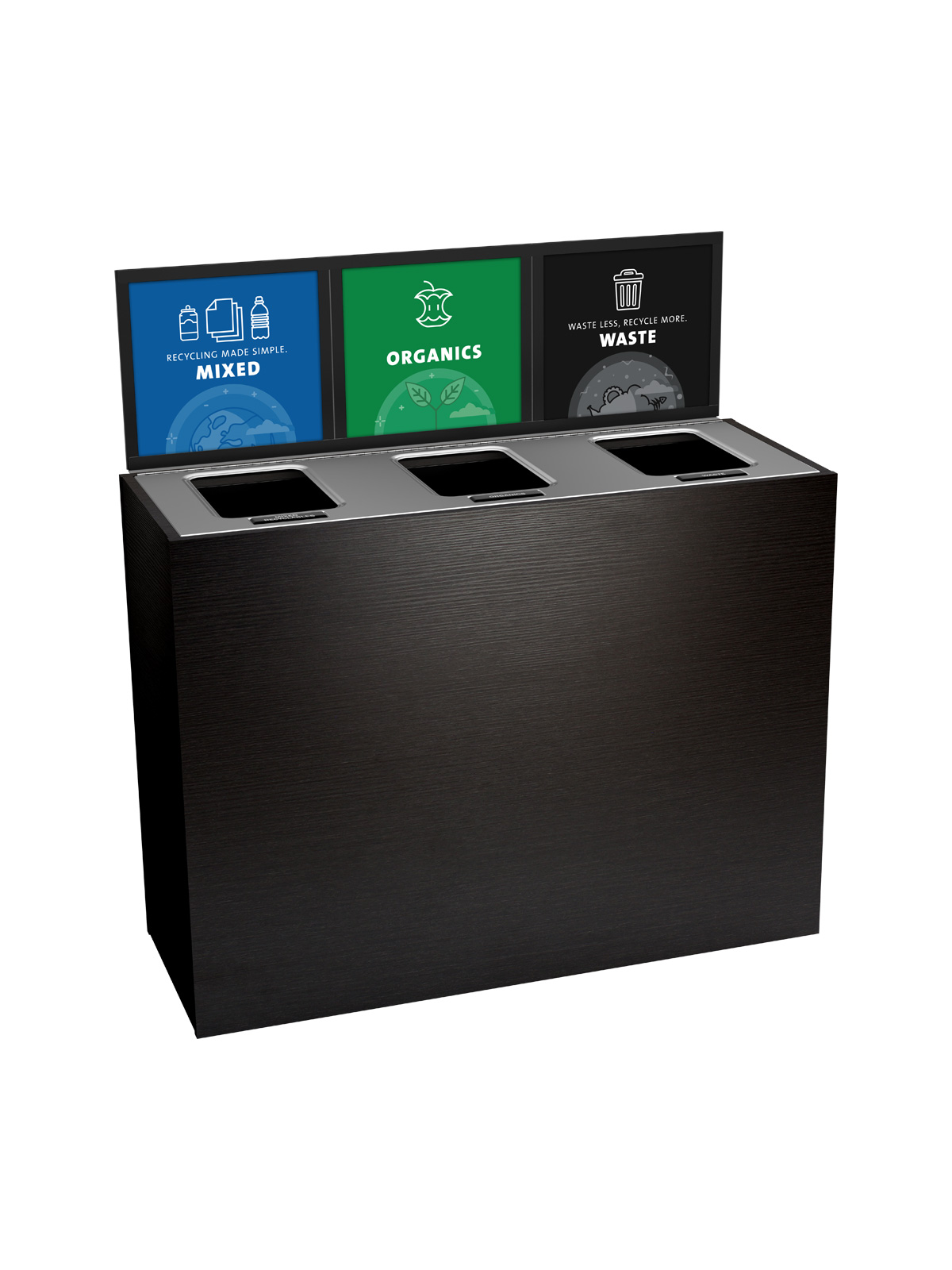 ARISTATA – Triple – Kit – Mixed Recyclables-Organics-Waste – Full-Full-Full – Western Breeze