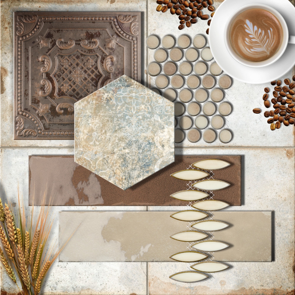 Tivoli Hex Tapestry 5-1/2 in. x 6-1/4 in. Porcelain Floor and Wall Tile